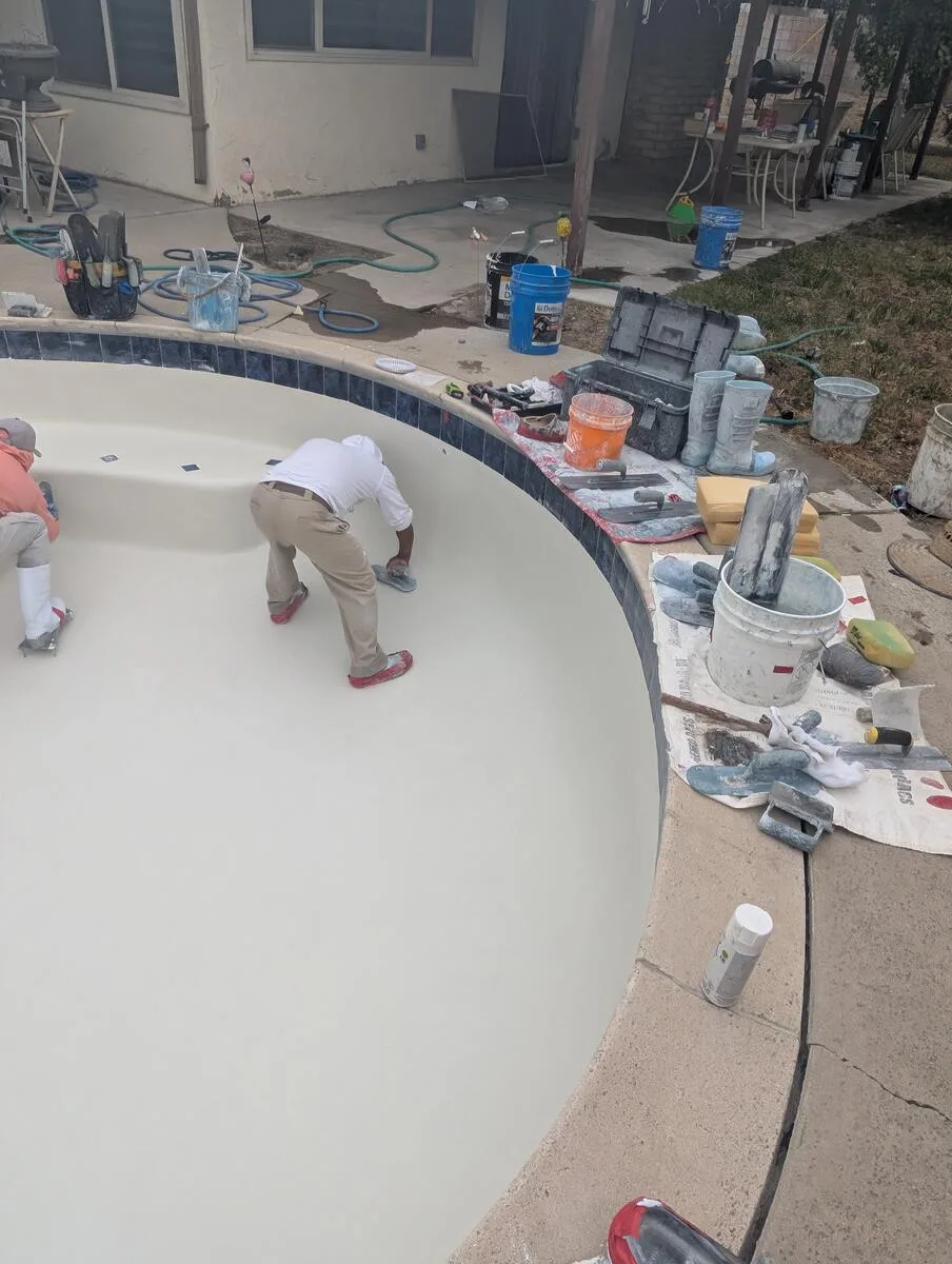 Pool resurfacing project example for Corona CA homeowners