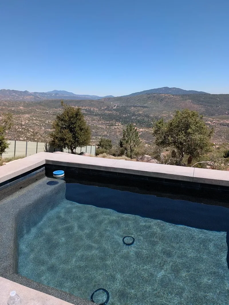 Completed Rivera Pools custom pool tile and finish detail